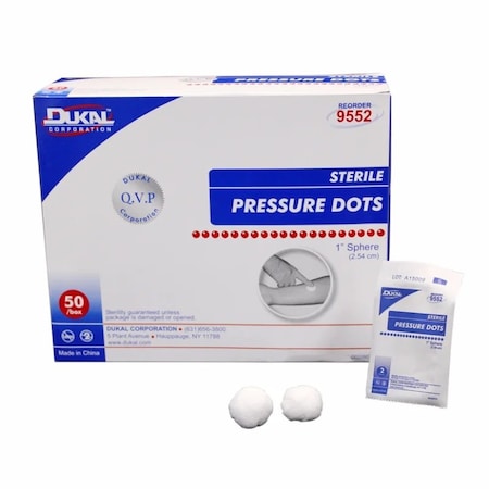 Dukal Pressure Dot, 1 Sterile 2's, 1000PK 9552